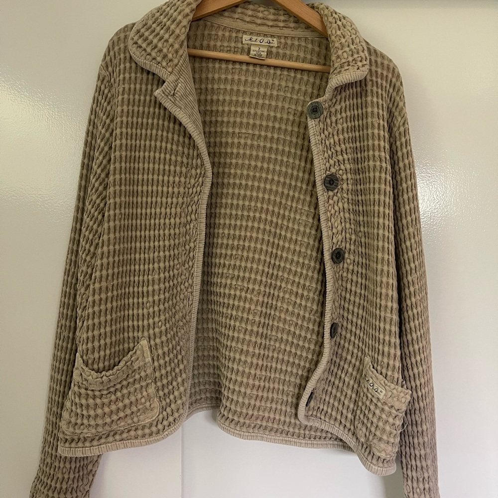 100% Cotton Waffle Knit Sweater